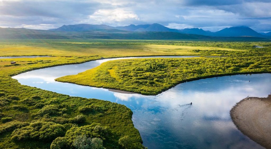 Goodnews Bay River in Goodnews Bay Alaska